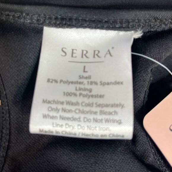 Serra One Piece Swimsuit Womens Large Black New Racerback - Picture 6 of 9